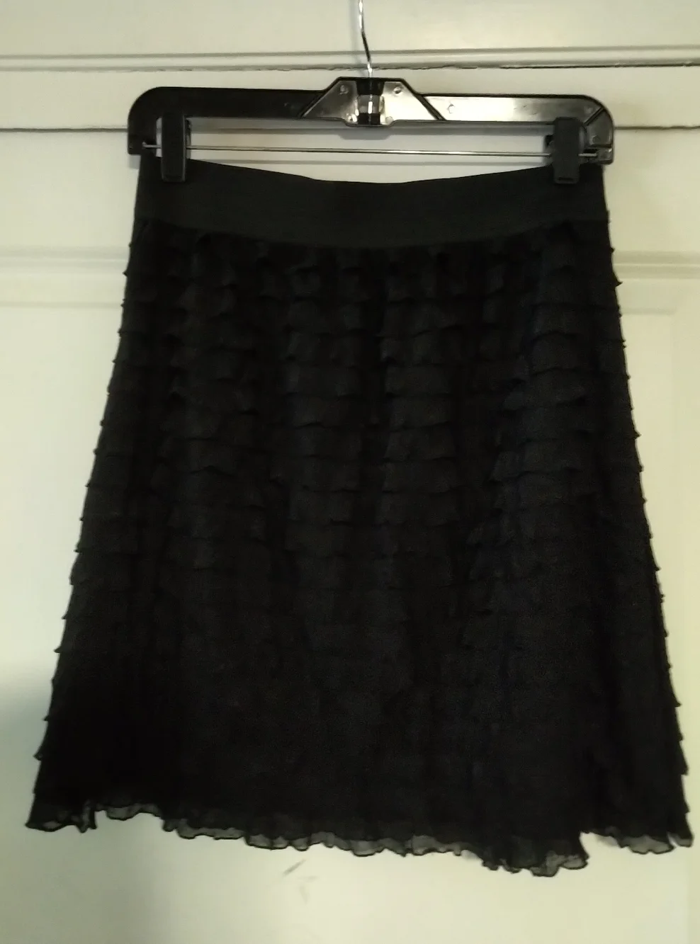 Xhilaration Black Layered Ruffle A-Line Skirt- Size M